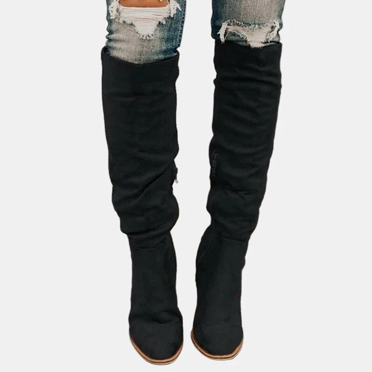 Women's Stretch Over-the-Knee Heeled Boots
