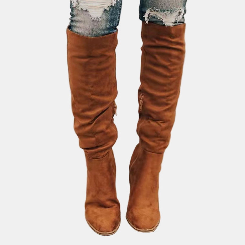 Women's Stretch Over-the-Knee Heeled Boots