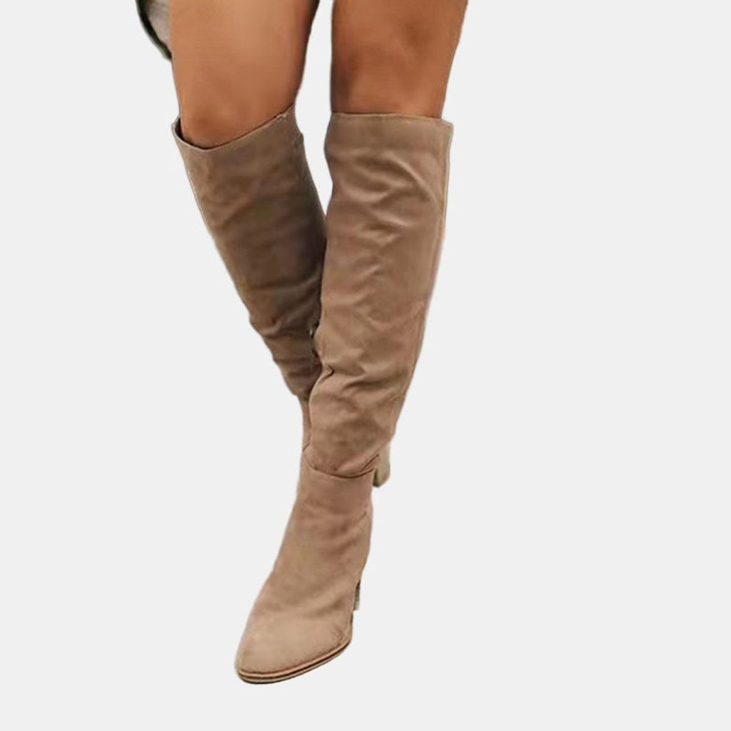 Women's Stretch Over-the-Knee Heeled Boots