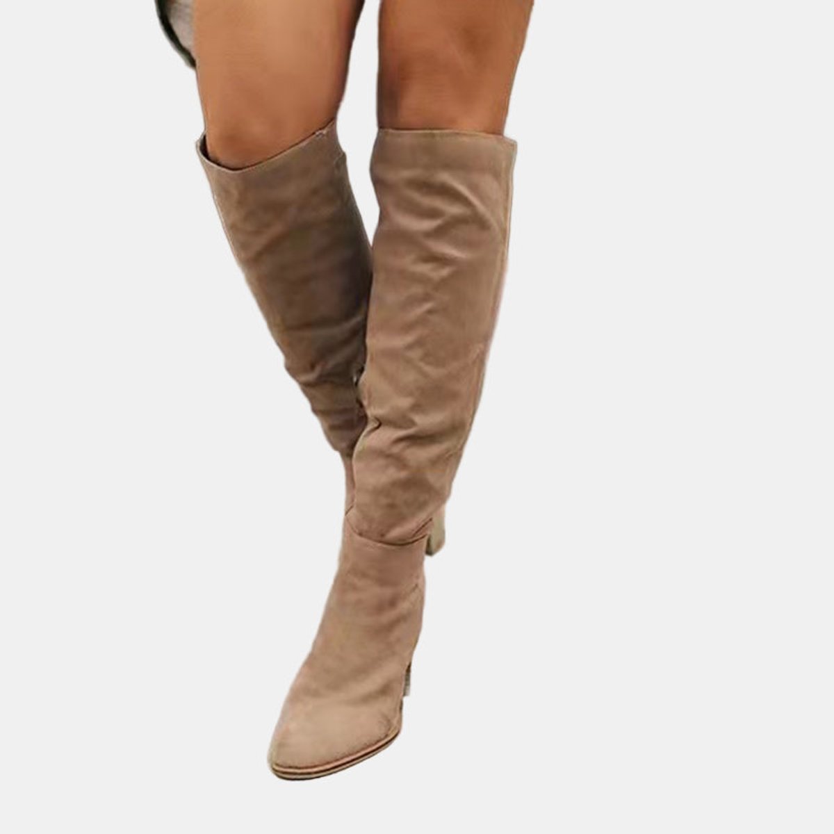 Women's Stretch Over-the-Knee Heeled Boots