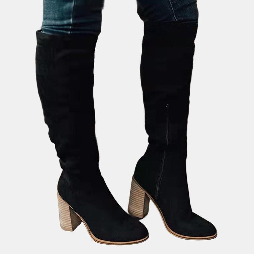 Women's Stretch Over-the-Knee Heeled Boots