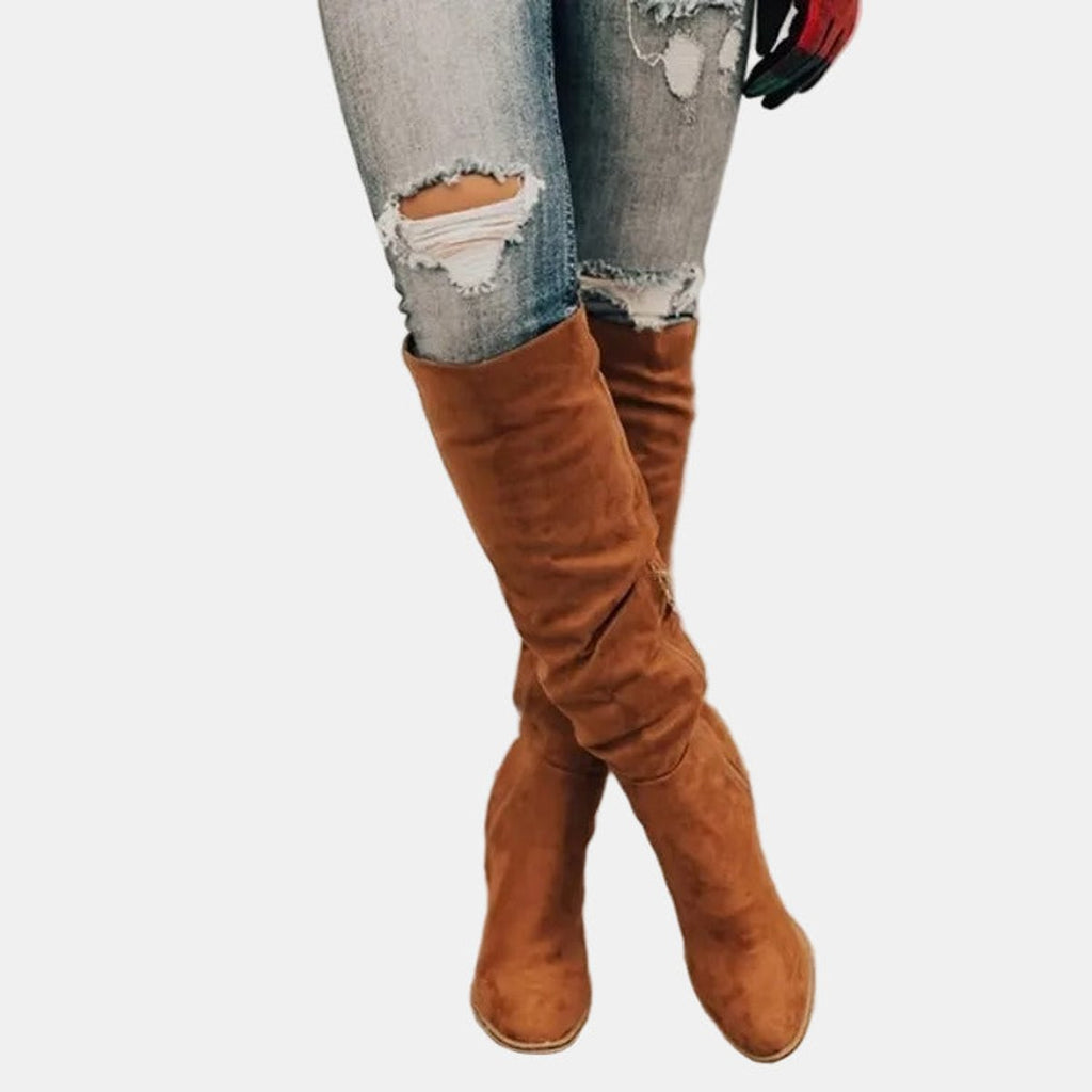 Women's Stretch Over-the-Knee Heeled Boots
