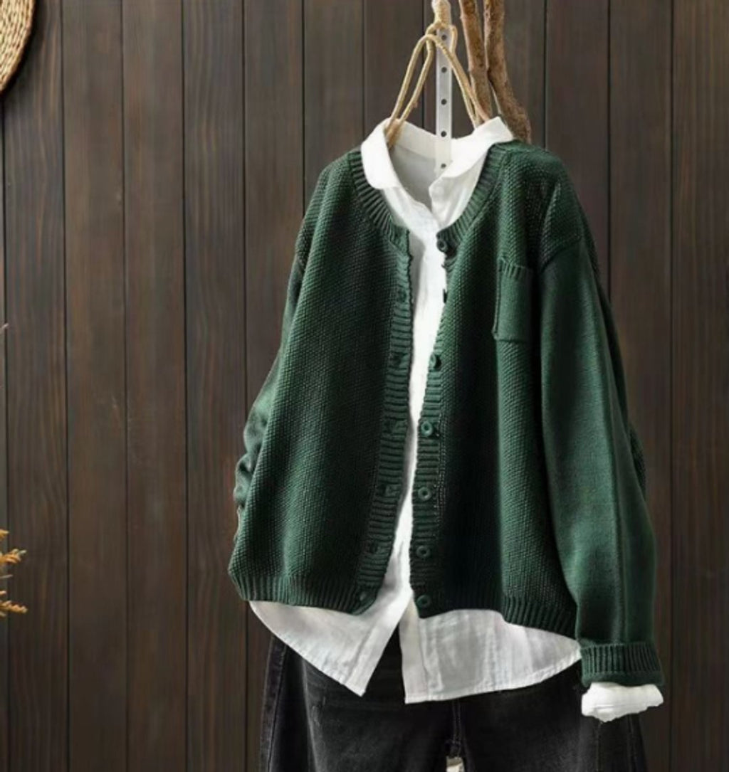 Women's Oversized Knit Button-Through Cardigan