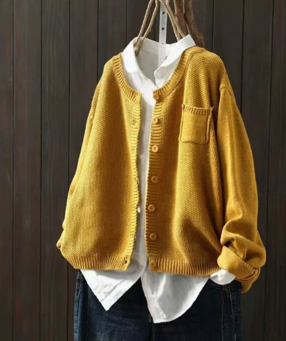Women's Oversized Knit Button-Through Cardigan