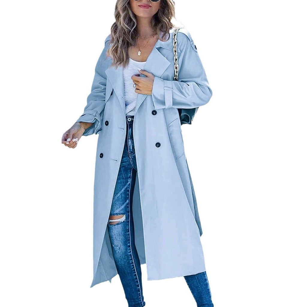 Women's Oversized Longline Belted Trench