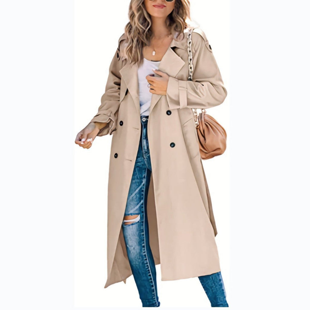 Women's Oversized Longline Belted Trench