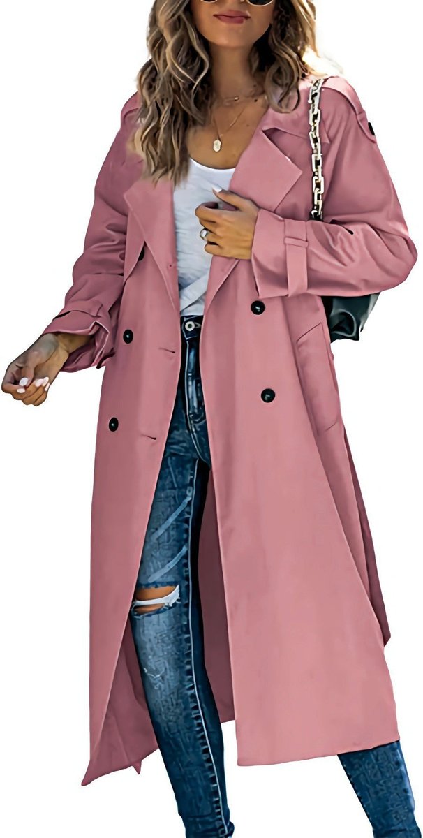 Women's Oversized Longline Belted Trench