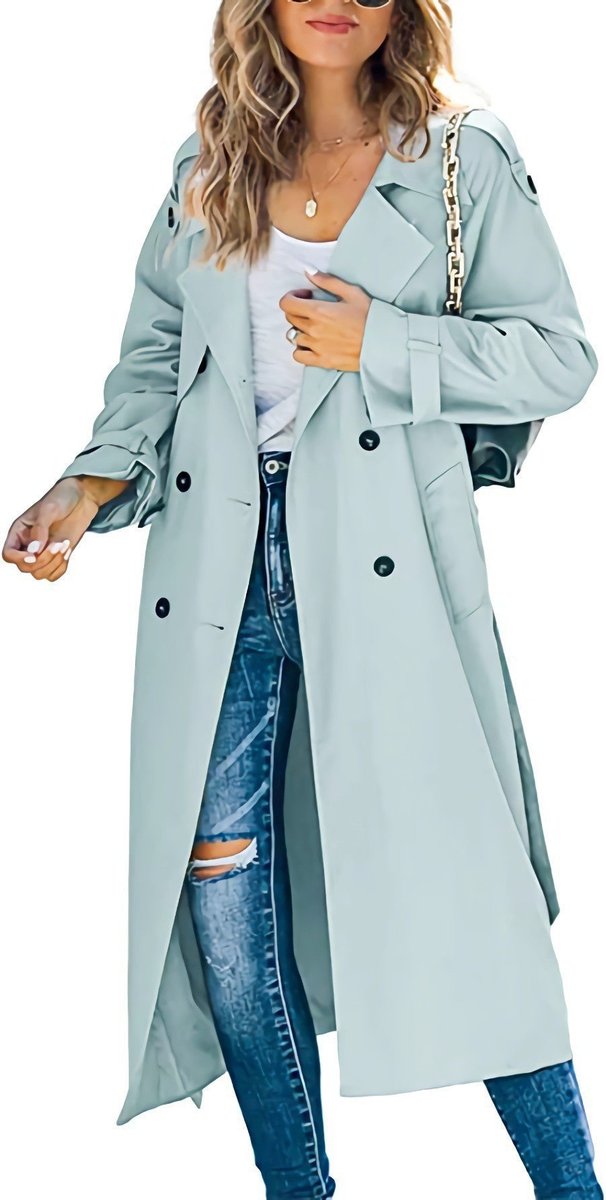 Women's Oversized Longline Belted Trench