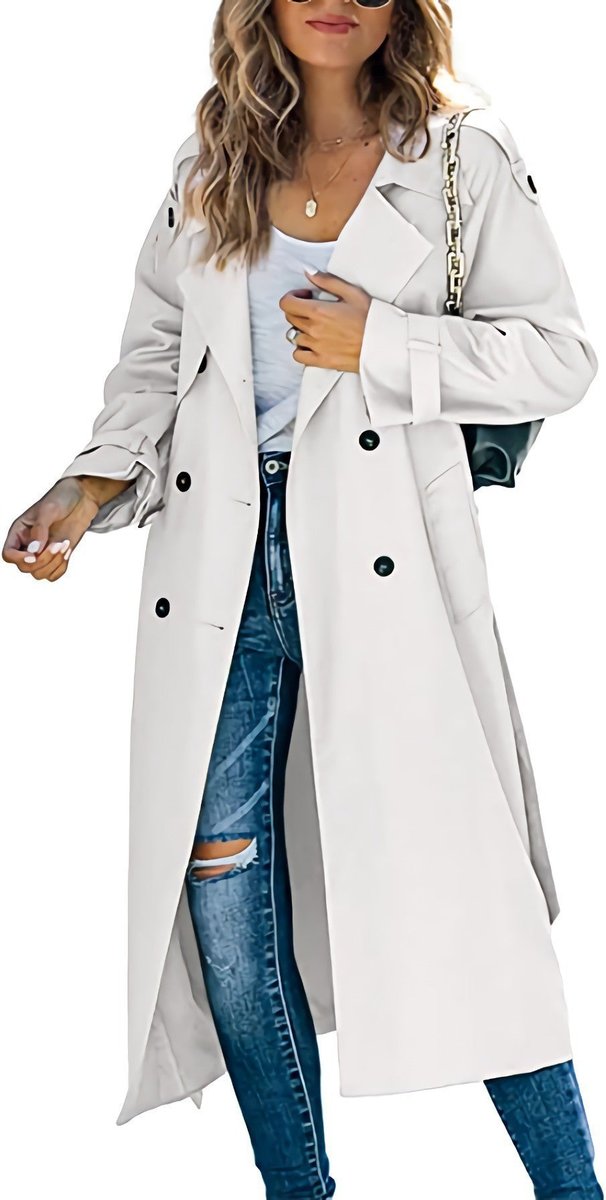 Women's Oversized Longline Belted Trench