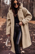 Women's Longline Hooded Faux Fur Winter Topcoat