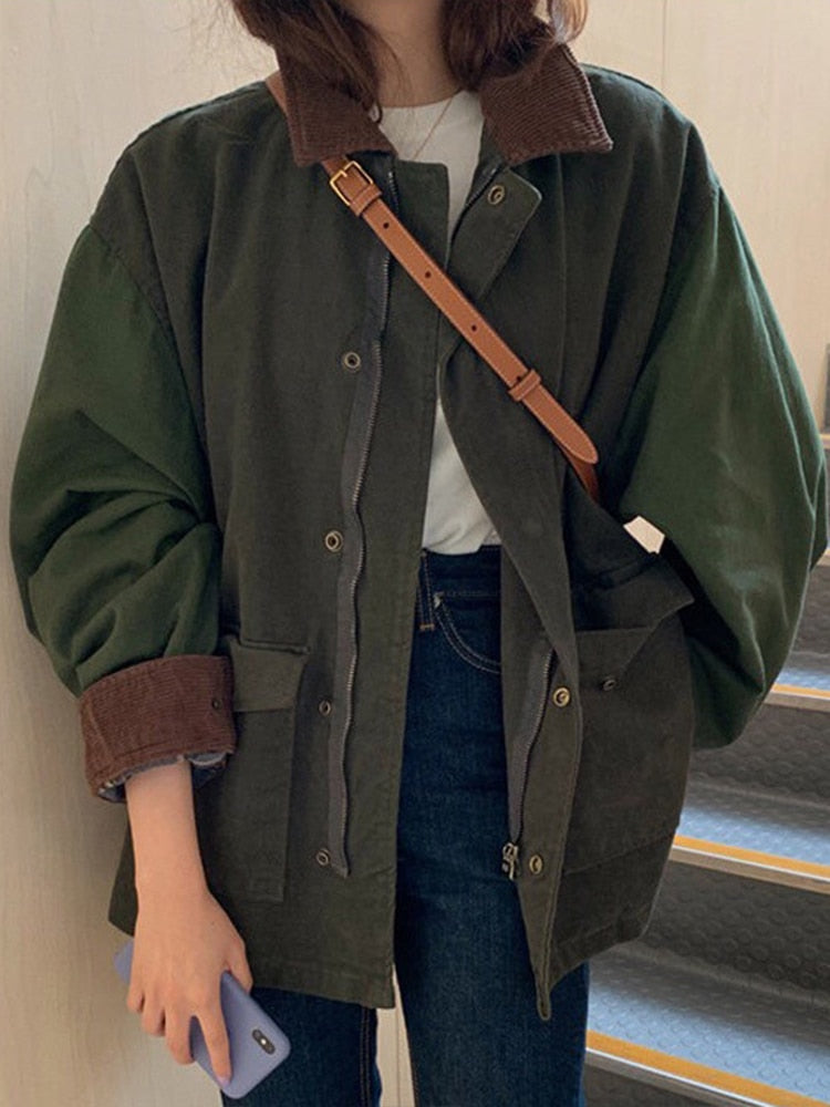 Women's Patch-Pocket Relaxed Utility Jacket
