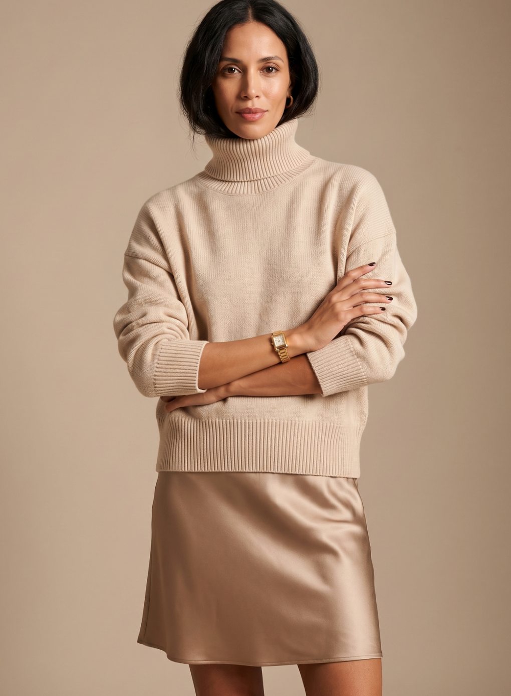 Women's Oversized Roll Neck Knit Jumper