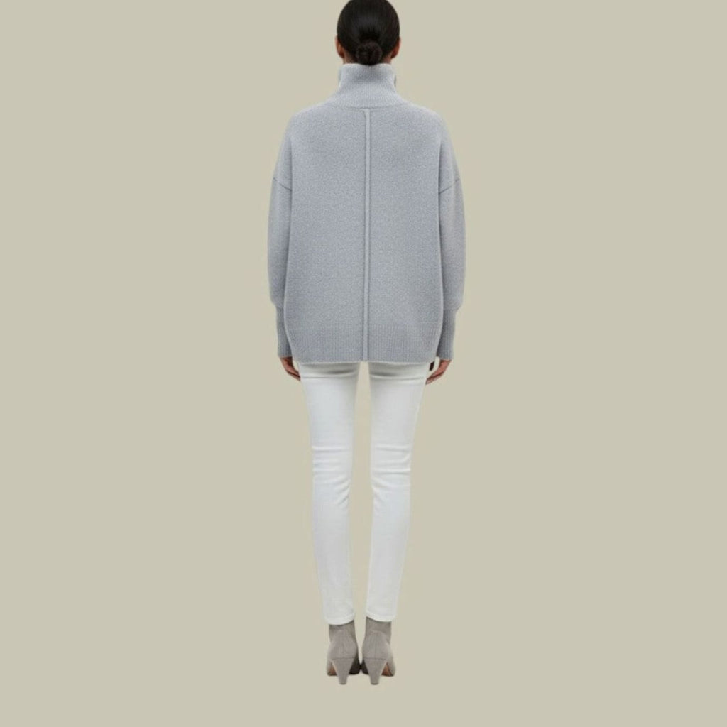 Women's Oversized Cosy Knit Polo Neck Jumper