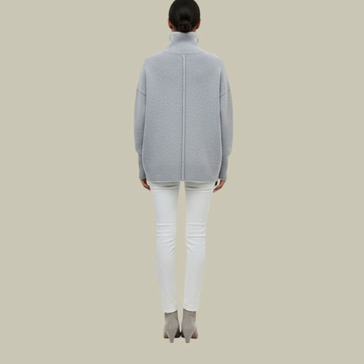 Women's Oversized Cosy Knit Polo Neck Jumper