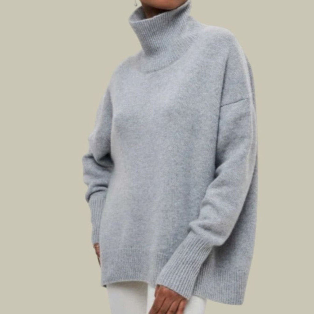 Women's Oversized Cosy Knit Polo Neck Jumper