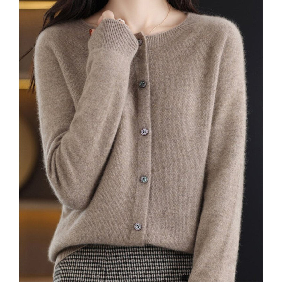 Women's Oversized Merino Button-Through Cardigan