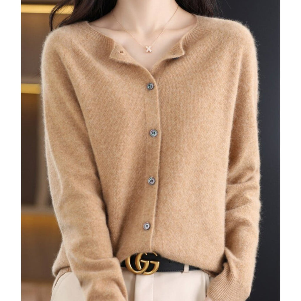 Women's Oversized Merino Button-Through Cardigan