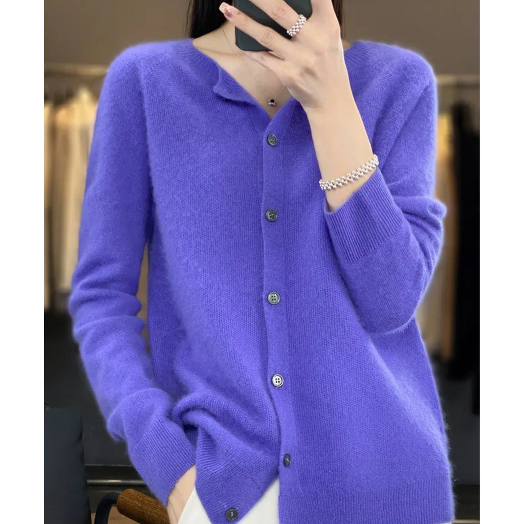 Women's Oversized Merino Button-Through Cardigan