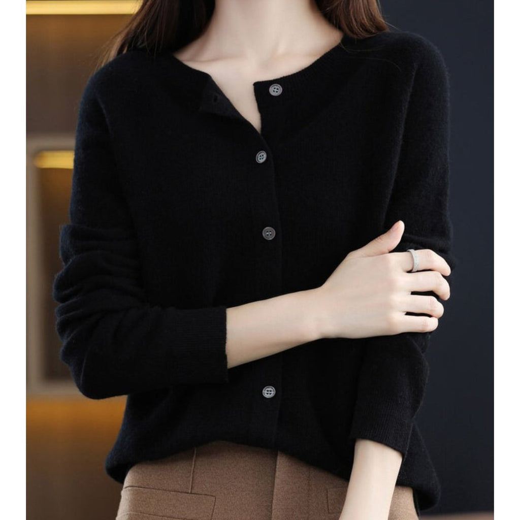 Women's Oversized Merino Button-Through Cardigan