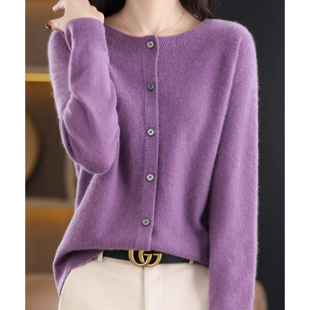 Women's Oversized Merino Button-Through Cardigan