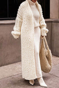 Women's Open-Front Chunky Longline Knit Cardigan
