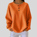 Women's Oversized Waffle Knit Henley Pullover