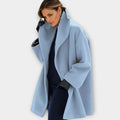 Women's Wide-Collar Oversized Longline Topcoat