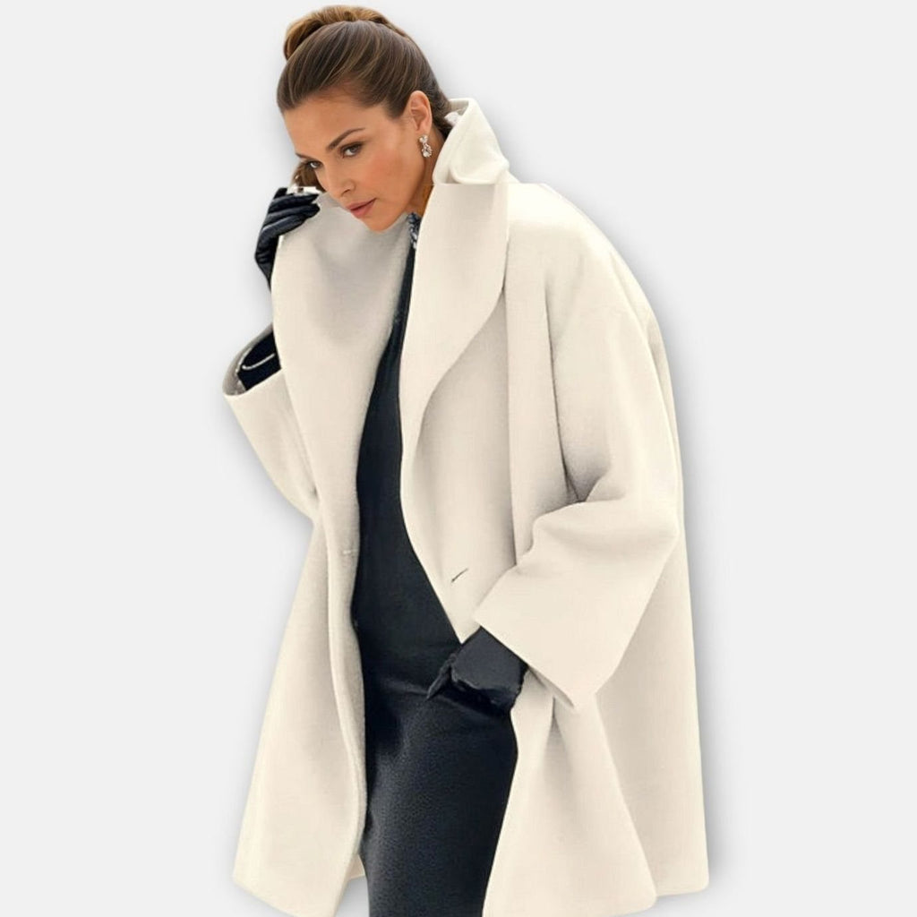 Women's Wide-Collar Oversized Longline Topcoat