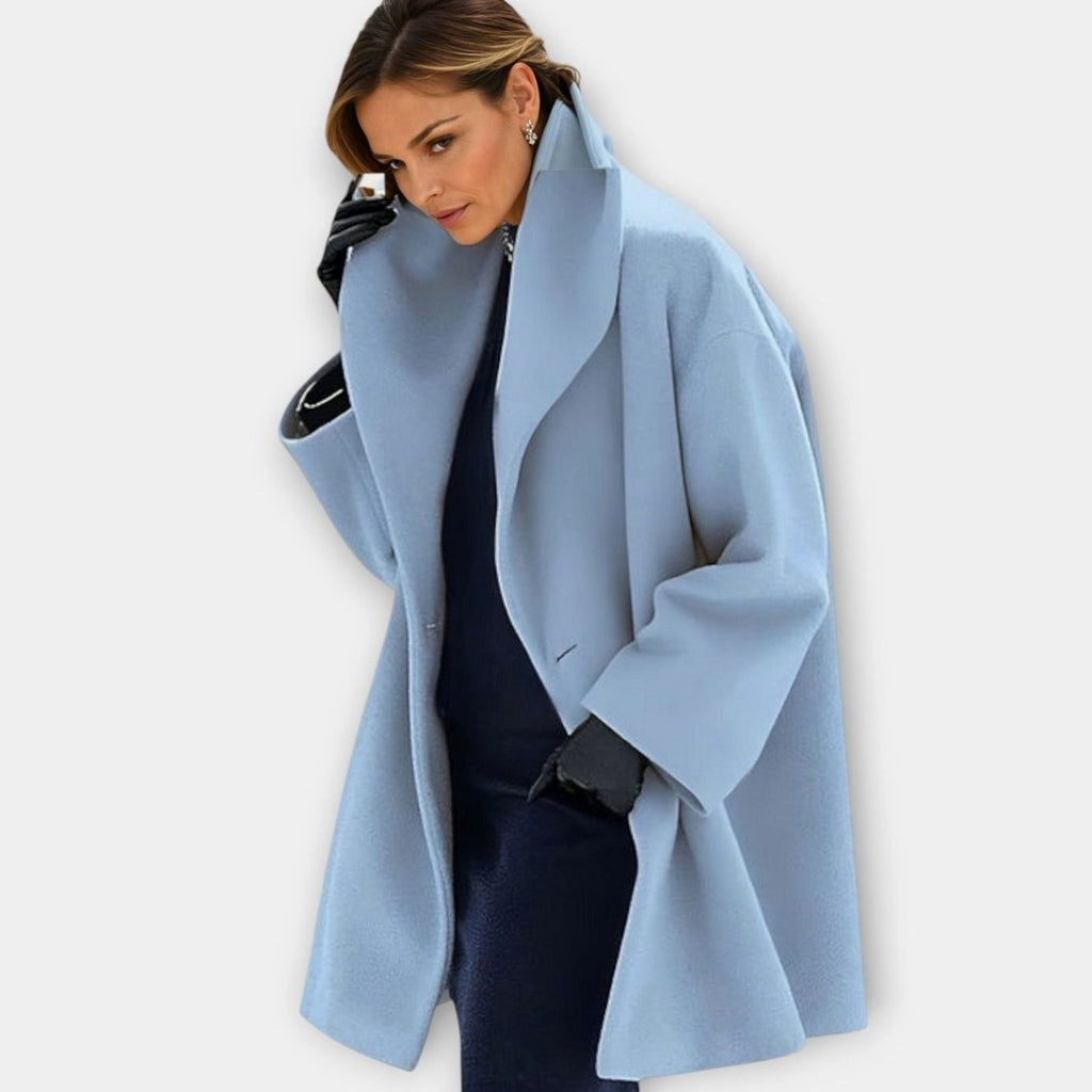 Women's Relaxed Wide-Collar Winter Topcoat