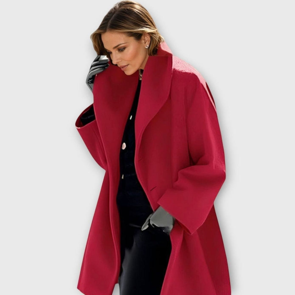 Women's Relaxed Wide-Collar Winter Topcoat