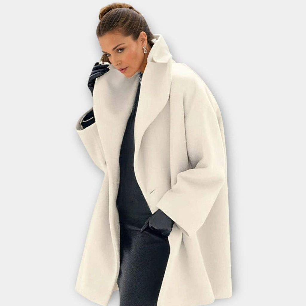 Women's Relaxed Wide-Collar Winter Topcoat