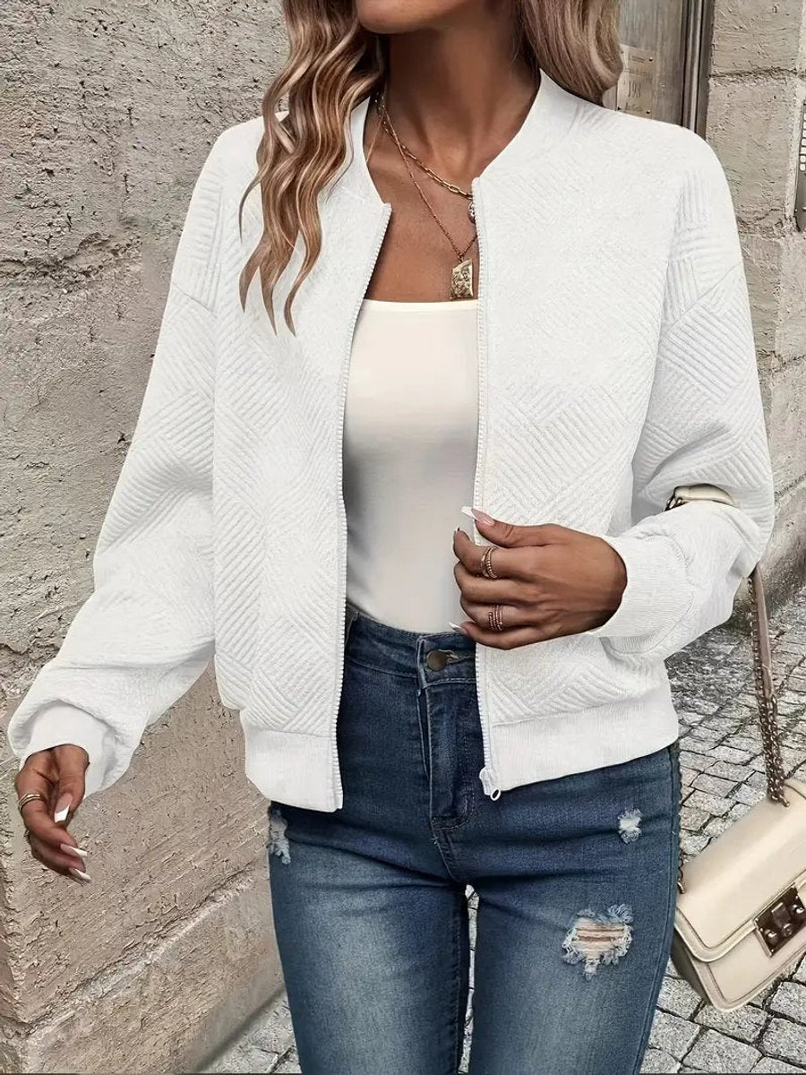 Women's Textured Quilted Cropped Blouson