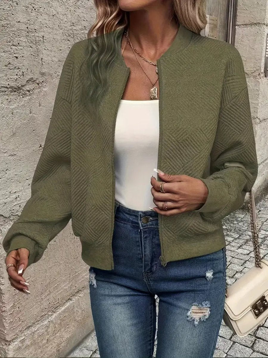 Women's Textured Quilted Cropped Blouson