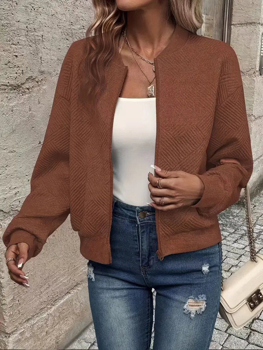 Women's Textured Quilted Cropped Blouson