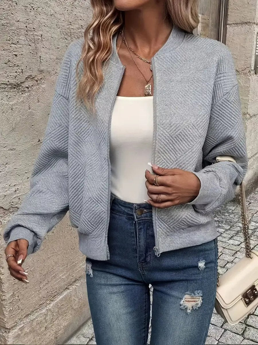 Women's Textured Quilted Cropped Blouson