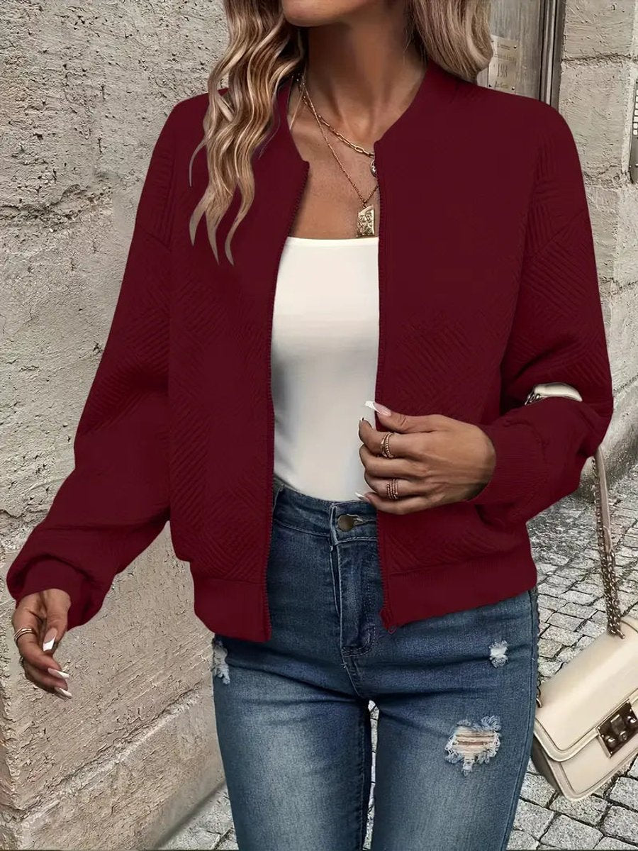 Women's Textured Quilted Cropped Blouson