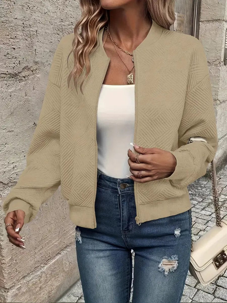Women's Textured Quilted Cropped Blouson