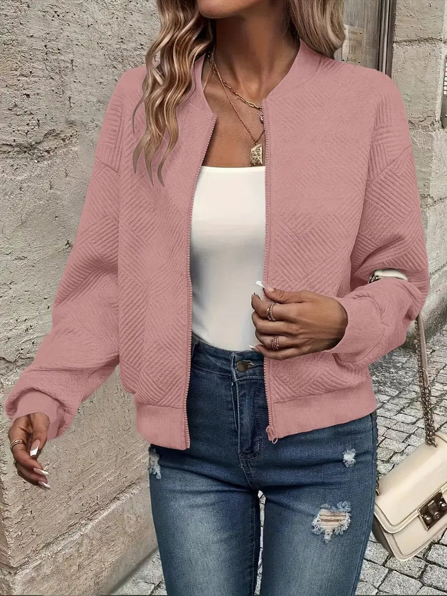Women's Textured Quilted Cropped Blouson