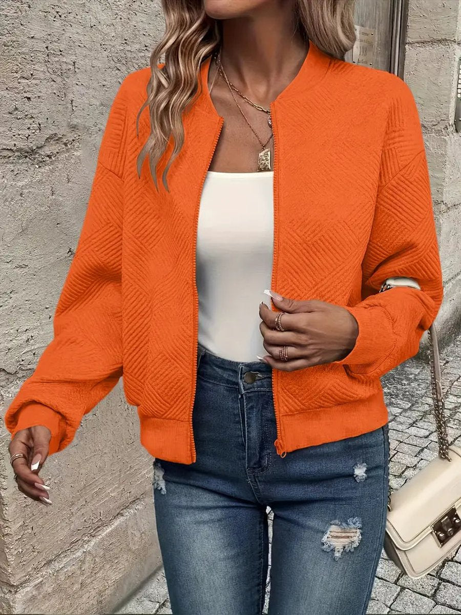 Women's Textured Quilted Cropped Blouson