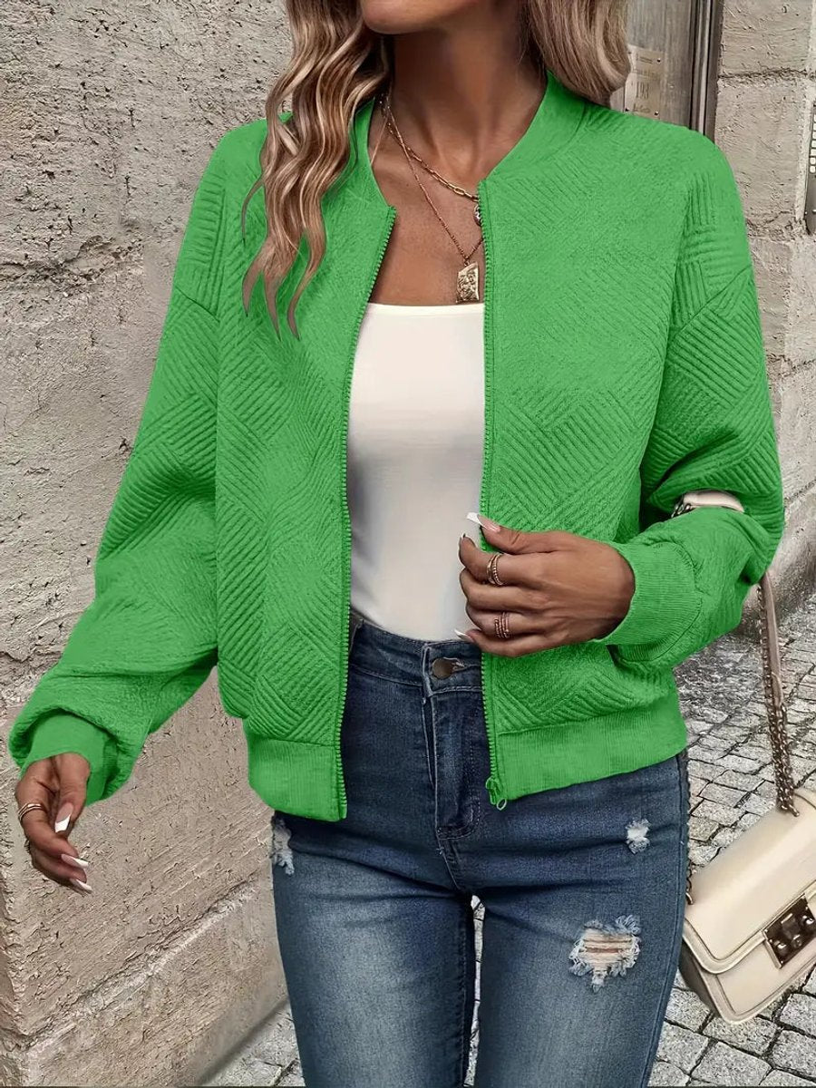 Women's Textured Quilted Cropped Blouson