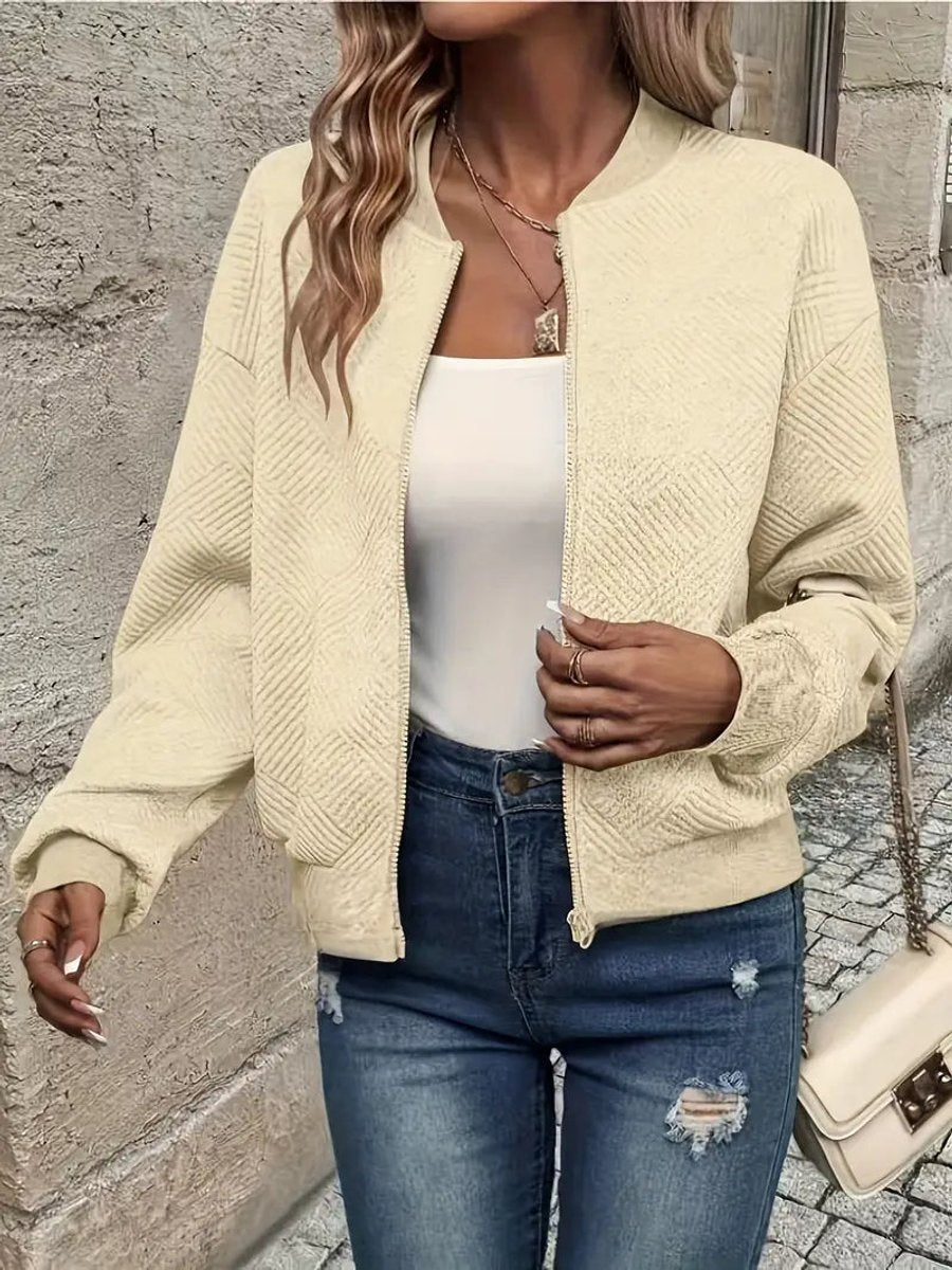 Women's Textured Quilted Cropped Blouson