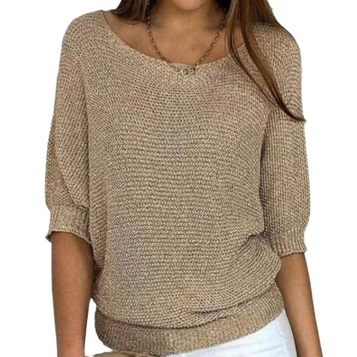 Women's Relaxed Batwing Knitted Jumper