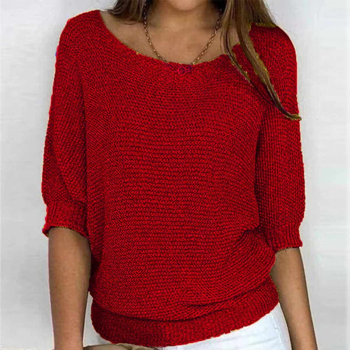 Women's Relaxed Batwing Knitted Jumper