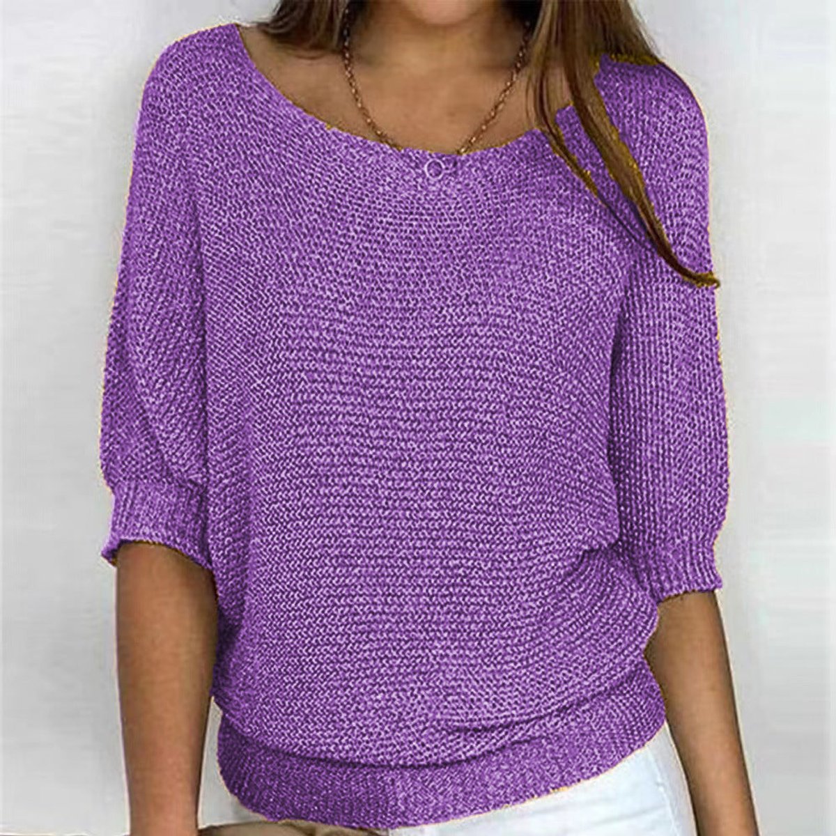 Women's Relaxed Batwing Knitted Jumper