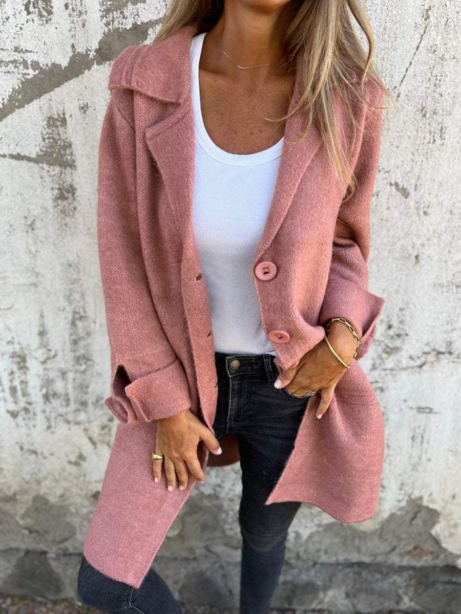 Women's Relaxed Button-Through Longline Topcoat