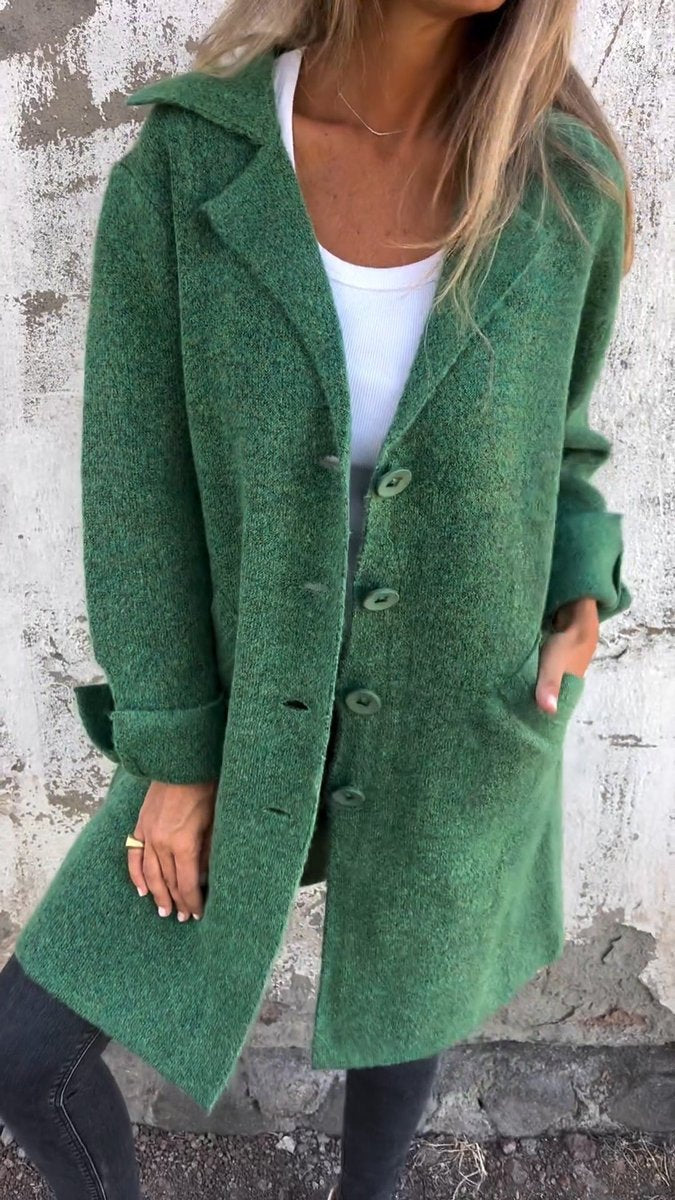 Women's Relaxed Button-Through Longline Topcoat