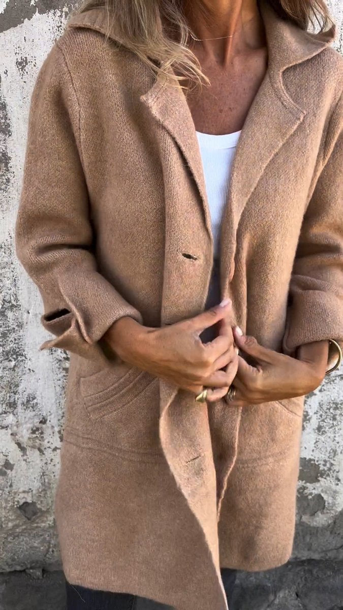 Women's Relaxed Button-Through Longline Topcoat