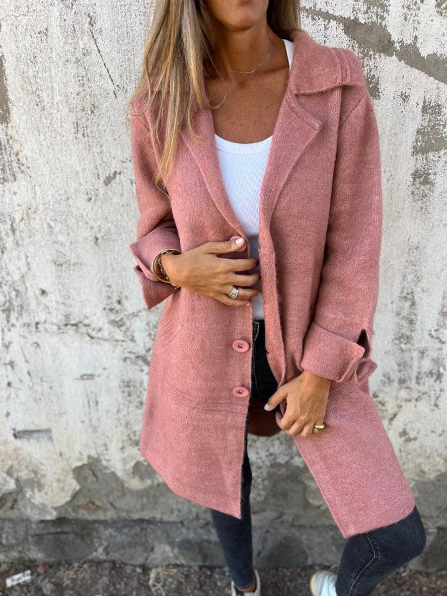 Women's Relaxed Button-Through Longline Topcoat