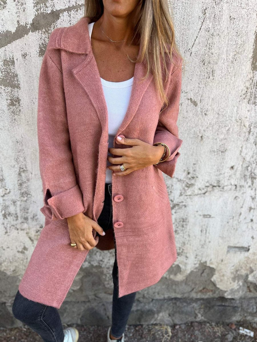 Women's Relaxed Button-Through Longline Topcoat