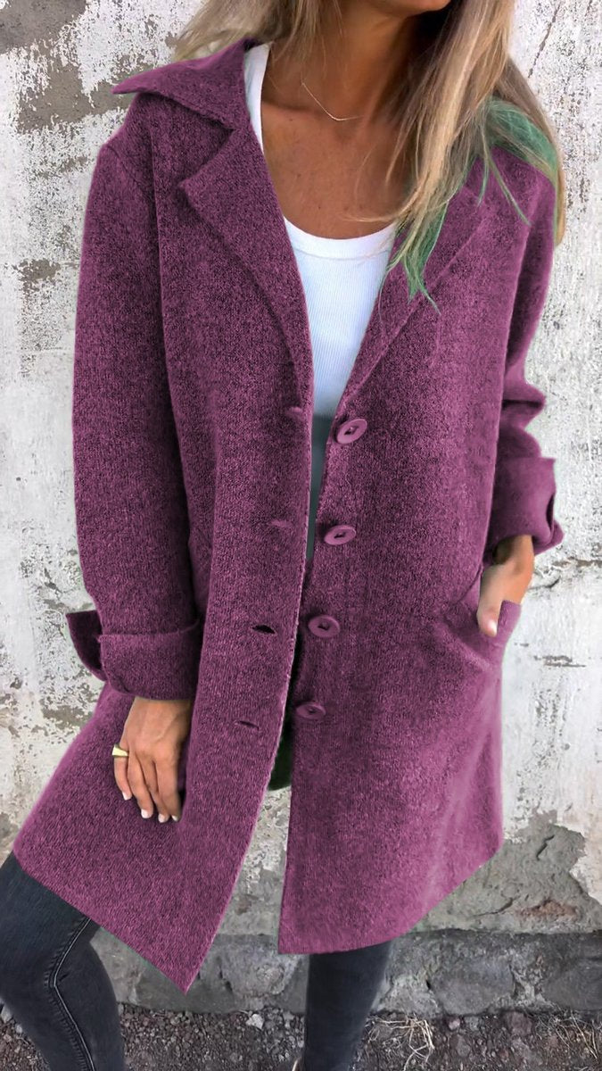 Women's Relaxed Button-Through Longline Topcoat